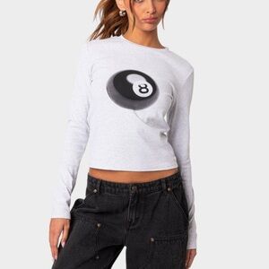Edikted Magic 8 Ball Long Sleeve Tee